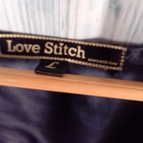 Love stitch imp-8544 metallic charcoal LG blouse - Picture 6 of 7